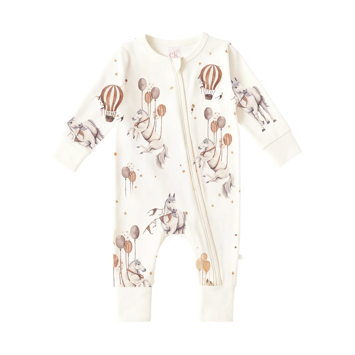Confetti Kidz - Sky Stallions Bamboo Zipsuit