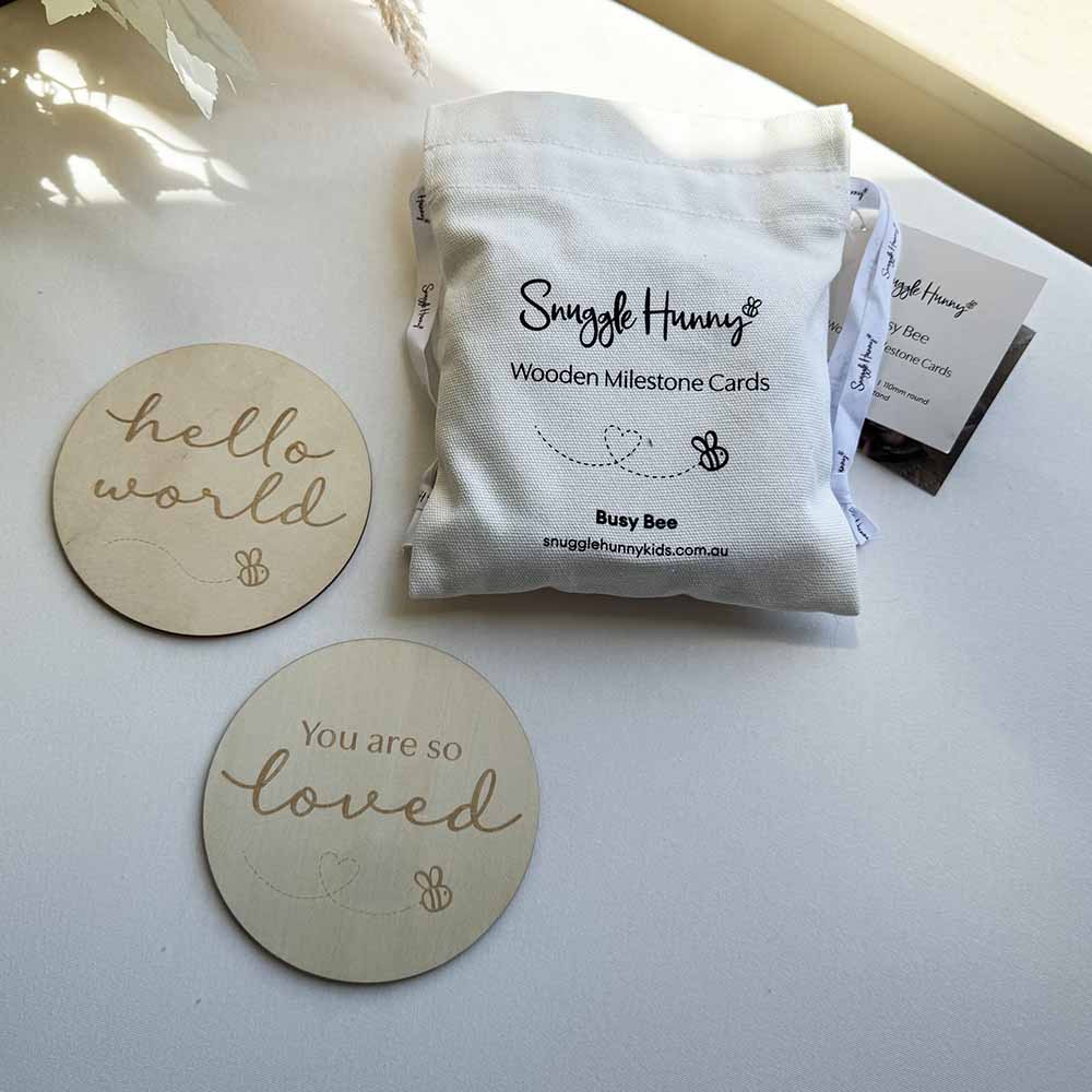 Snuggle Hunny - Busy Bee Wooden Milestone Cards