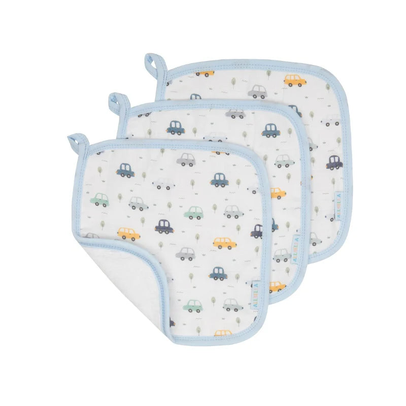 All4Ella - Wash Cloths 3pk - Beep Beep