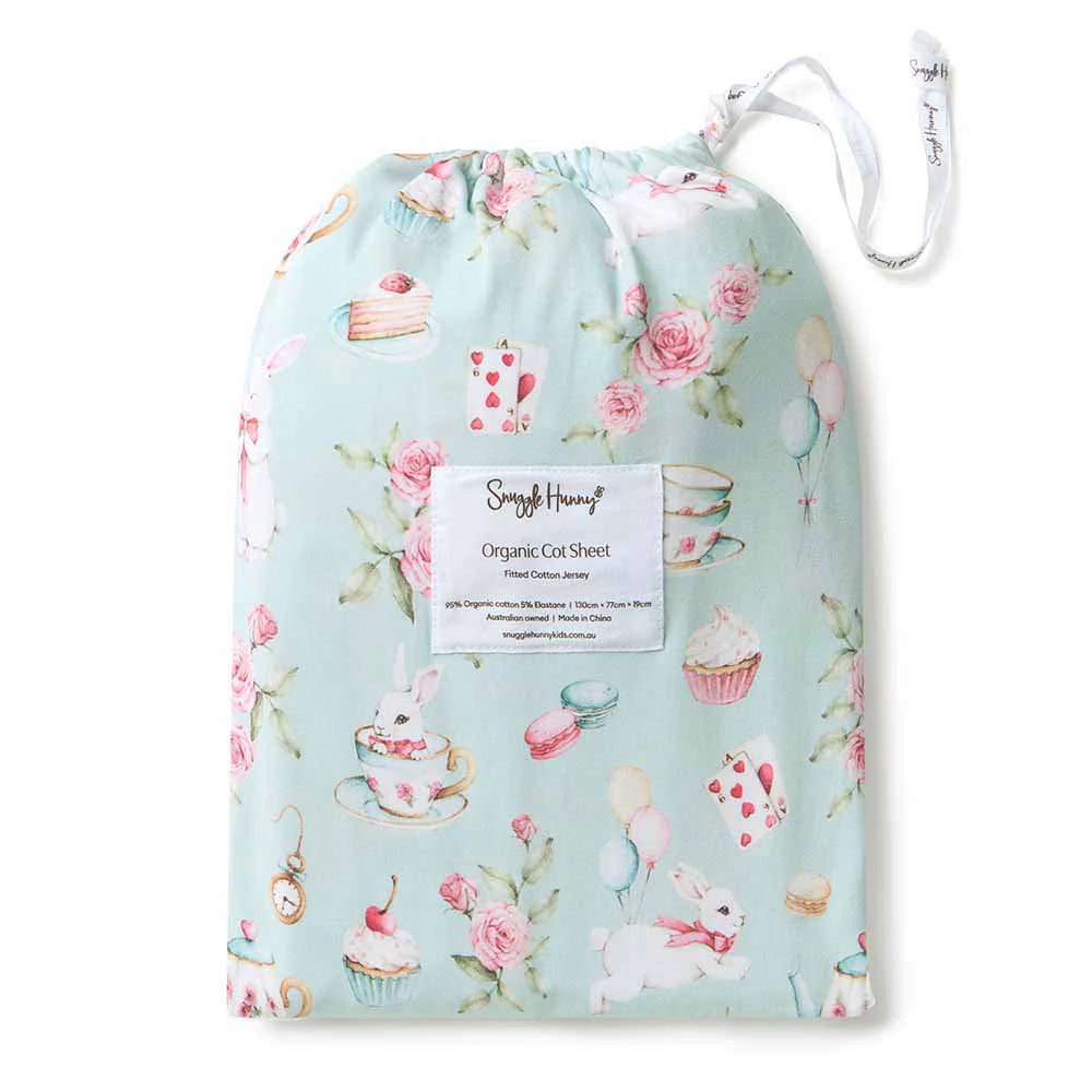 Snuggle Hunny - White Rabbit Organic Fitted Cot Sheet