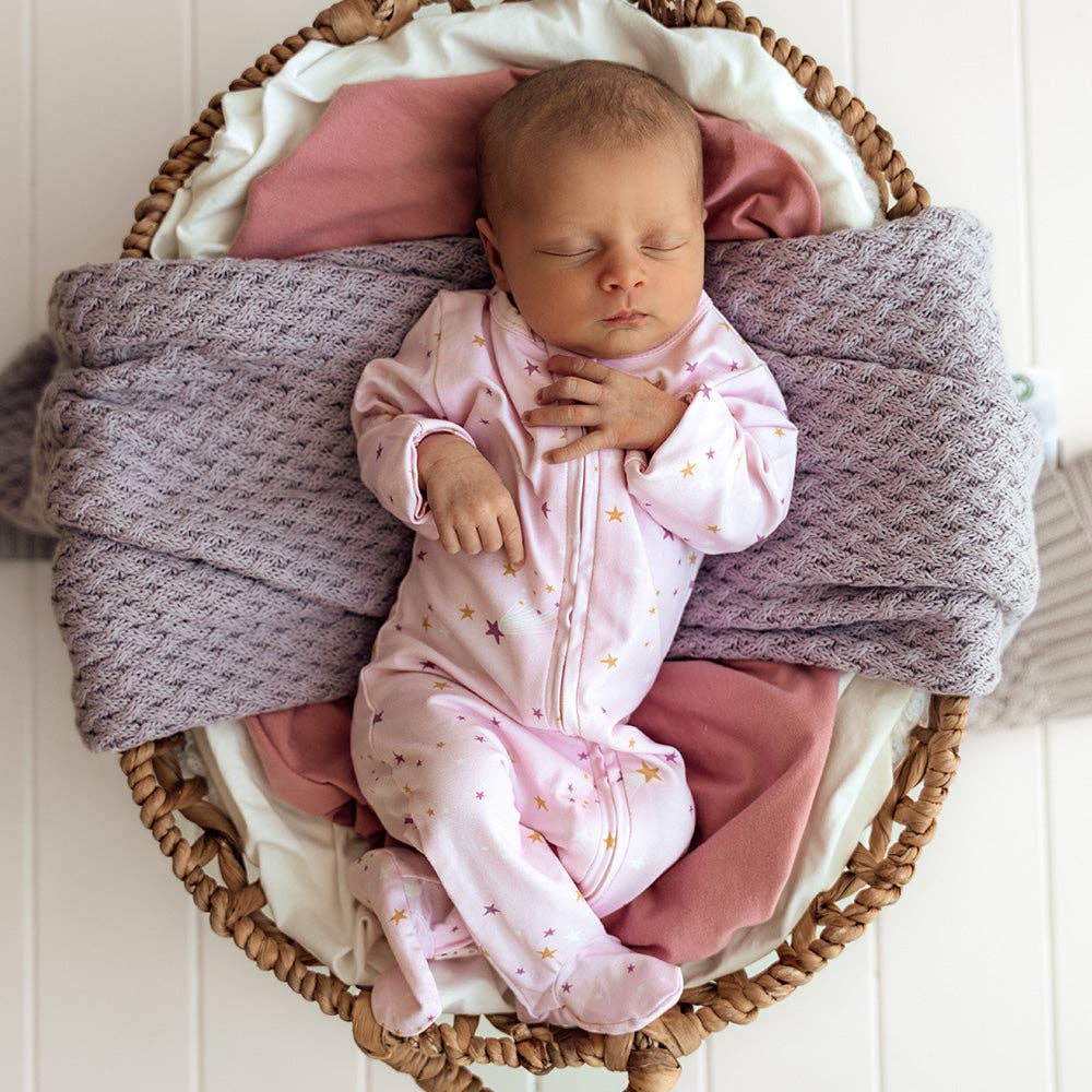 Snuggle Hunny - Twinkle Organic Snuggle Sleepsuit Zip Footie