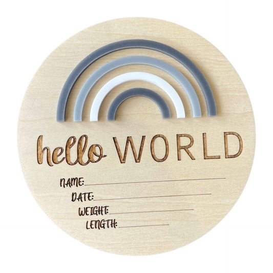 Timber Tinkers - Hello World Rainbow Greys