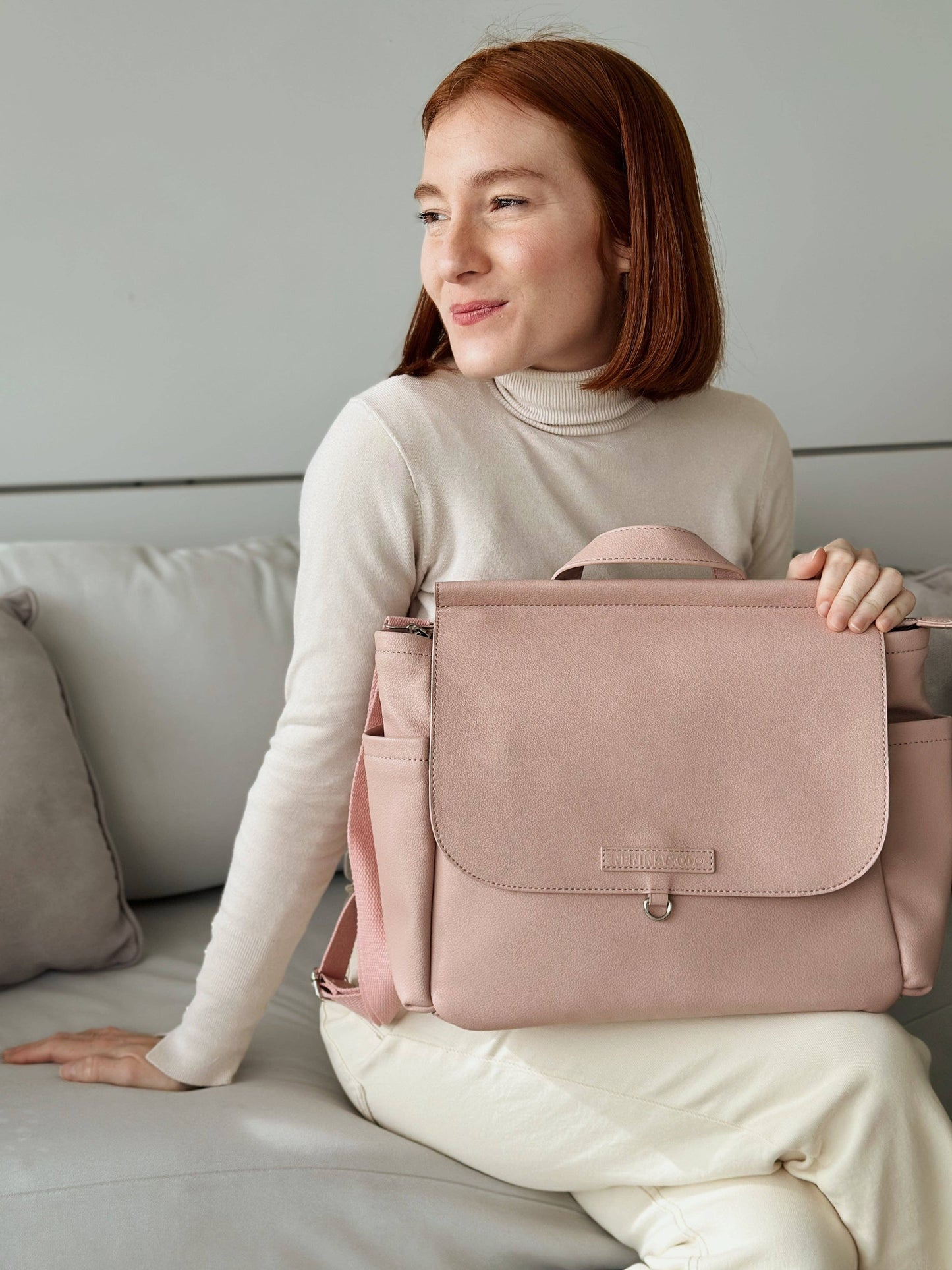 MIREM By Nenina & Co Pale Pink Maternal Bag + Gift Changer