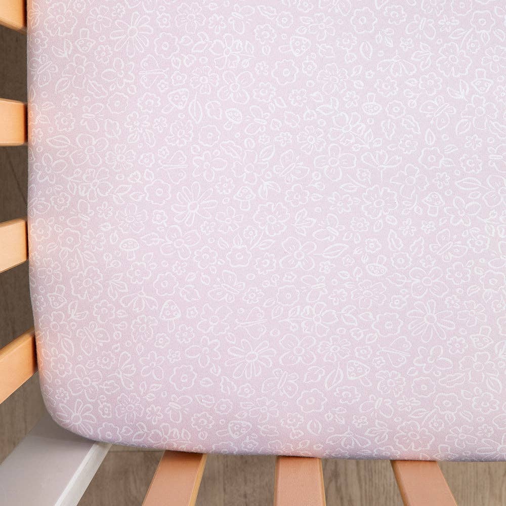Living Textiles - Organic Cot Fitted Sheet 2 Pack - Whimsical Wonderland