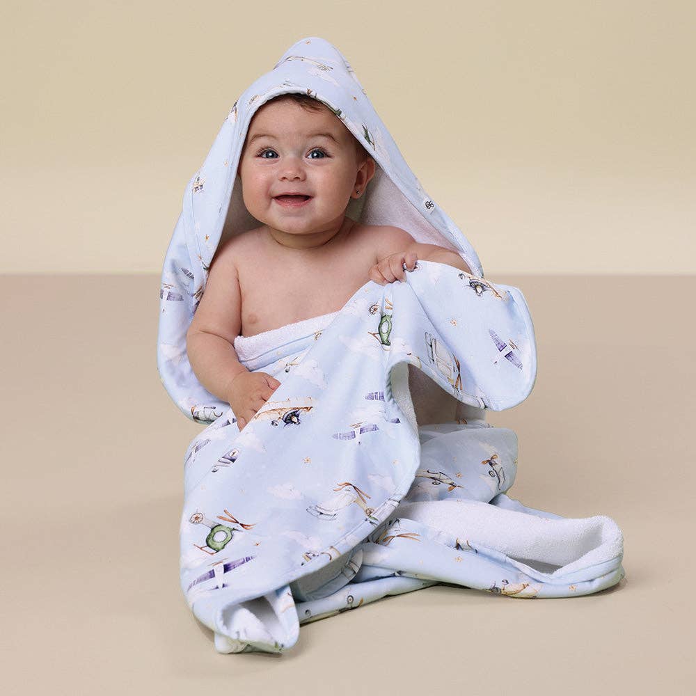 Snuggle Hunny - Taking Flight Organic Hooded Baby Towel