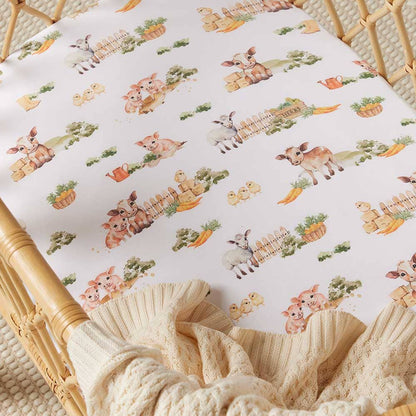 Farm Organic Bassinet Sheet / Change Pad Cover