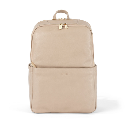 OiOi - Multitasker Nappy Backpack - Oat Vegan Leather