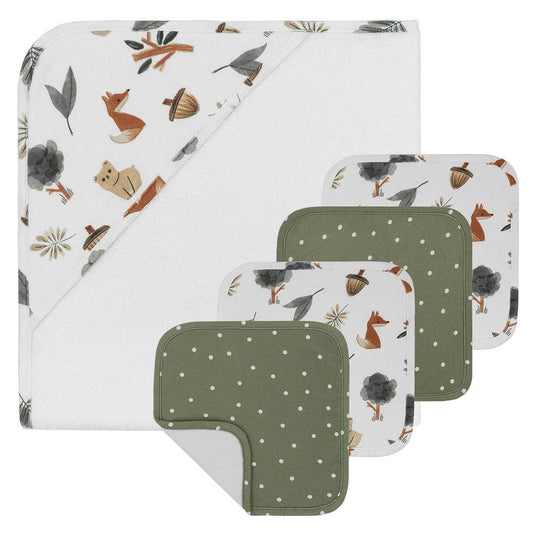 Living Textiles - 5 Piece Bath Gift Set - Forest Retreat