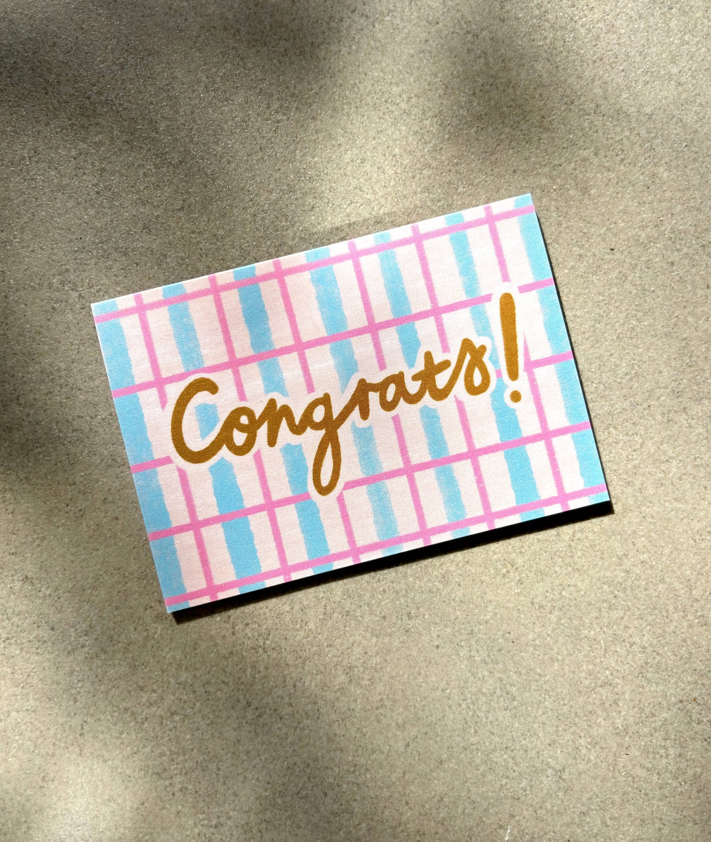 Lauren Sissons Studio - Congrats Pattern Mini Card - Cute Celebration Fun Greeting