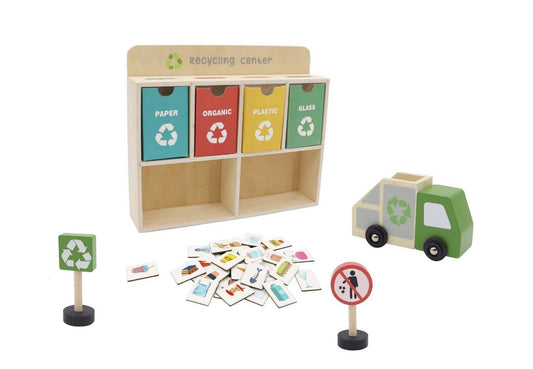 Wooden Recycling Centre Play Set