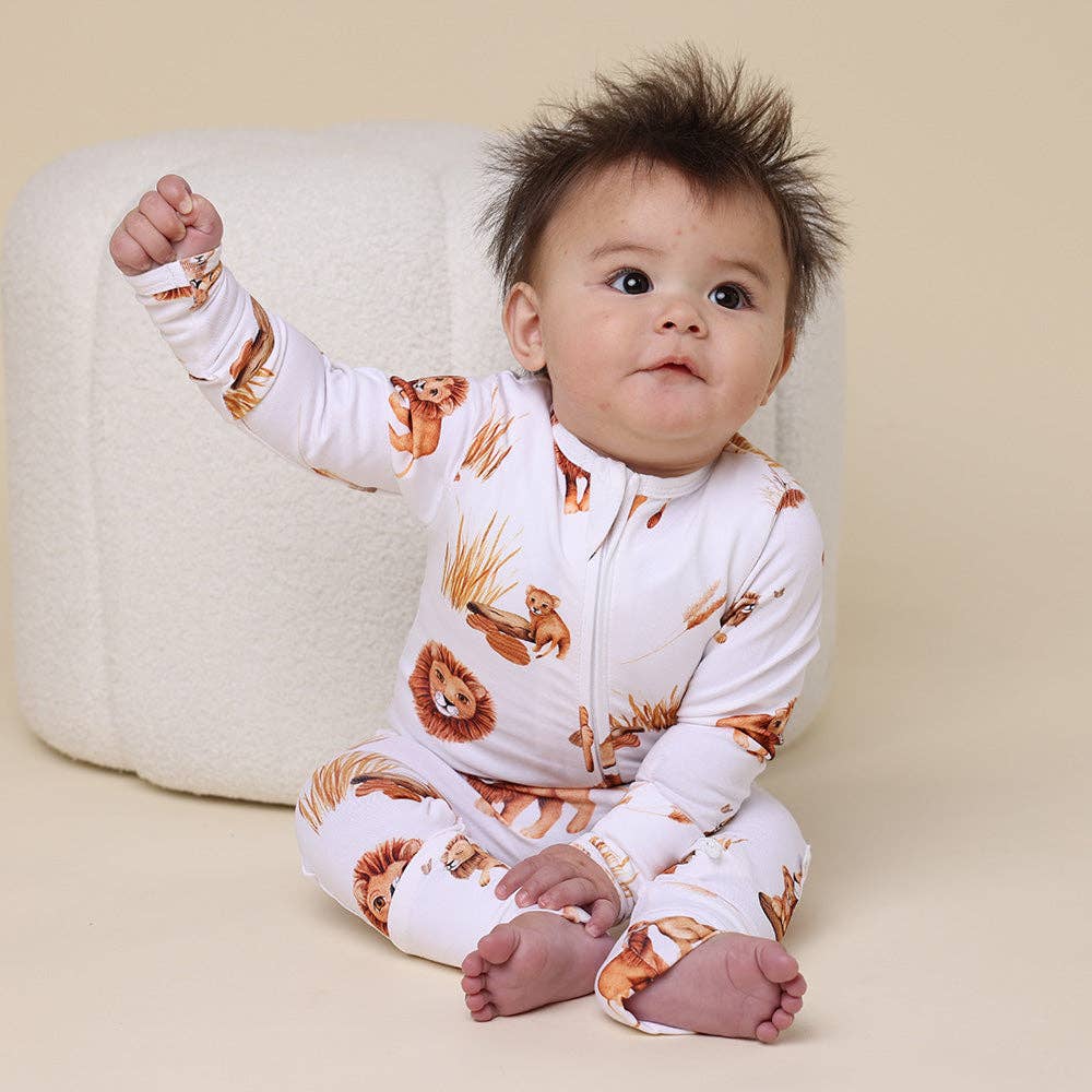 Snuggle Hunny - Lion Organic Snugglesuit Convertible Romper