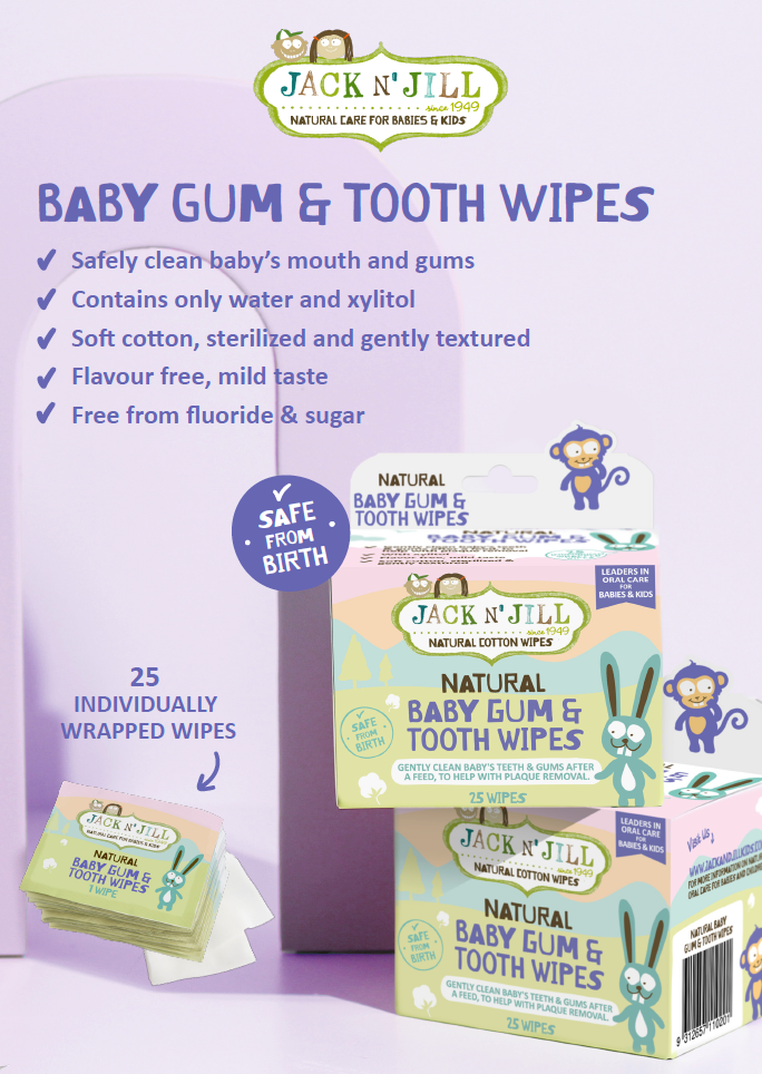Jack N' Jill Kids - Natural Baby Gum & Tooth Wipes - 25 Pack