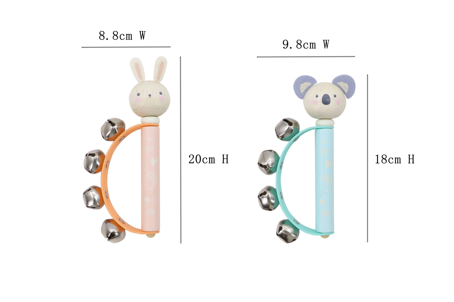 ToysLink - Wooden Koala & Bunny Hand Bell