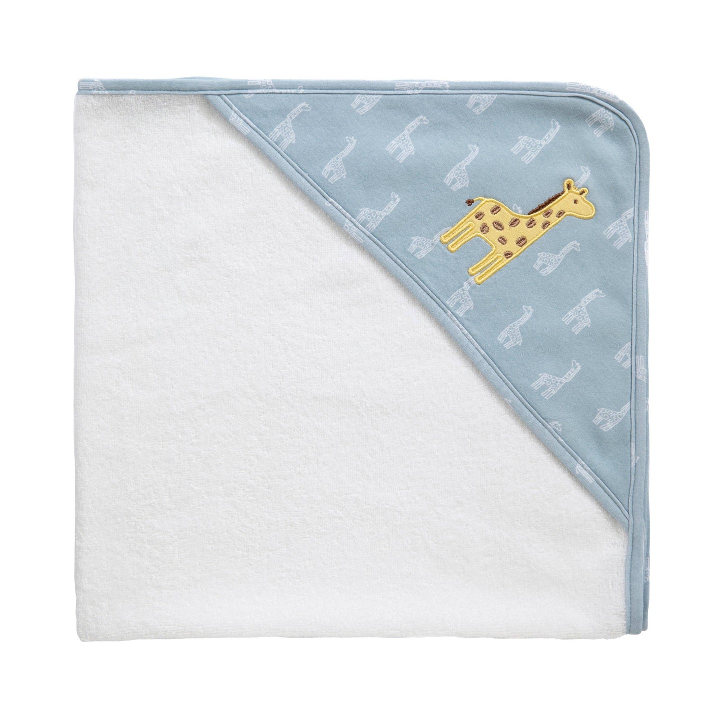 Living Textiles - Hooded Towel- Giraffe Applique - Wild Safari