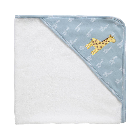 Living Textiles - Hooded Towel- Giraffe Applique - Wild Safari
