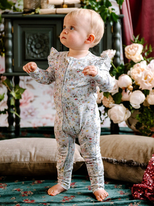 'Sweet Garden' Precious Frill Coverall Onesie