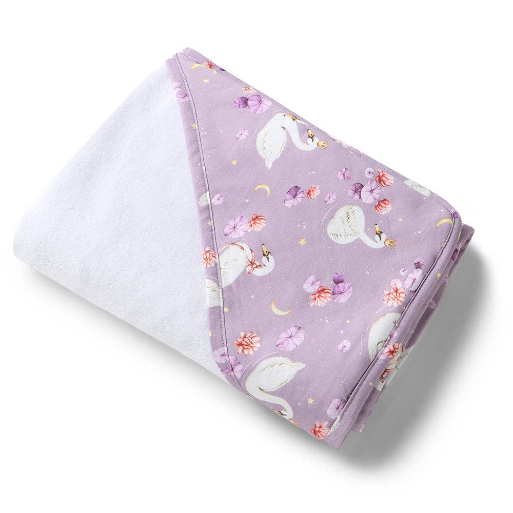 Snuggle Hunny - Swan Lake Organic Hooded Baby Towel