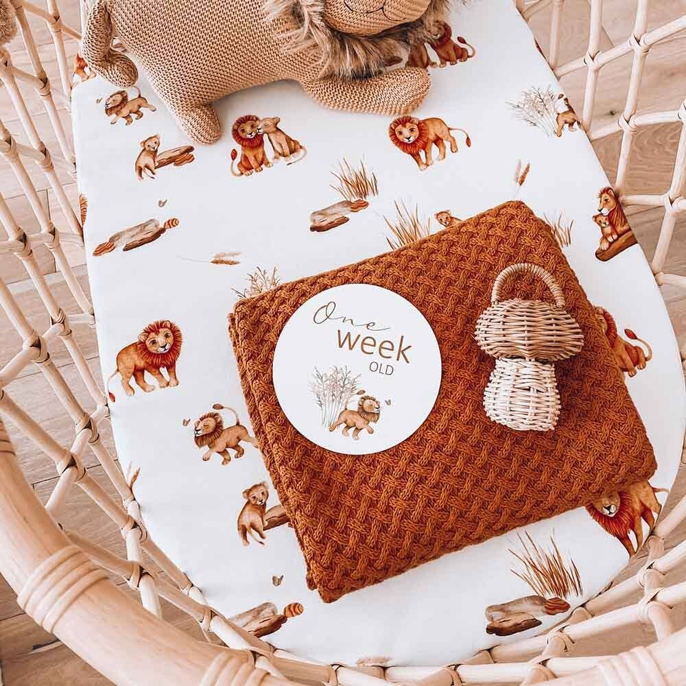 Snuggle Hunny - Lion Bassinet Sheet / Change Pad Cover