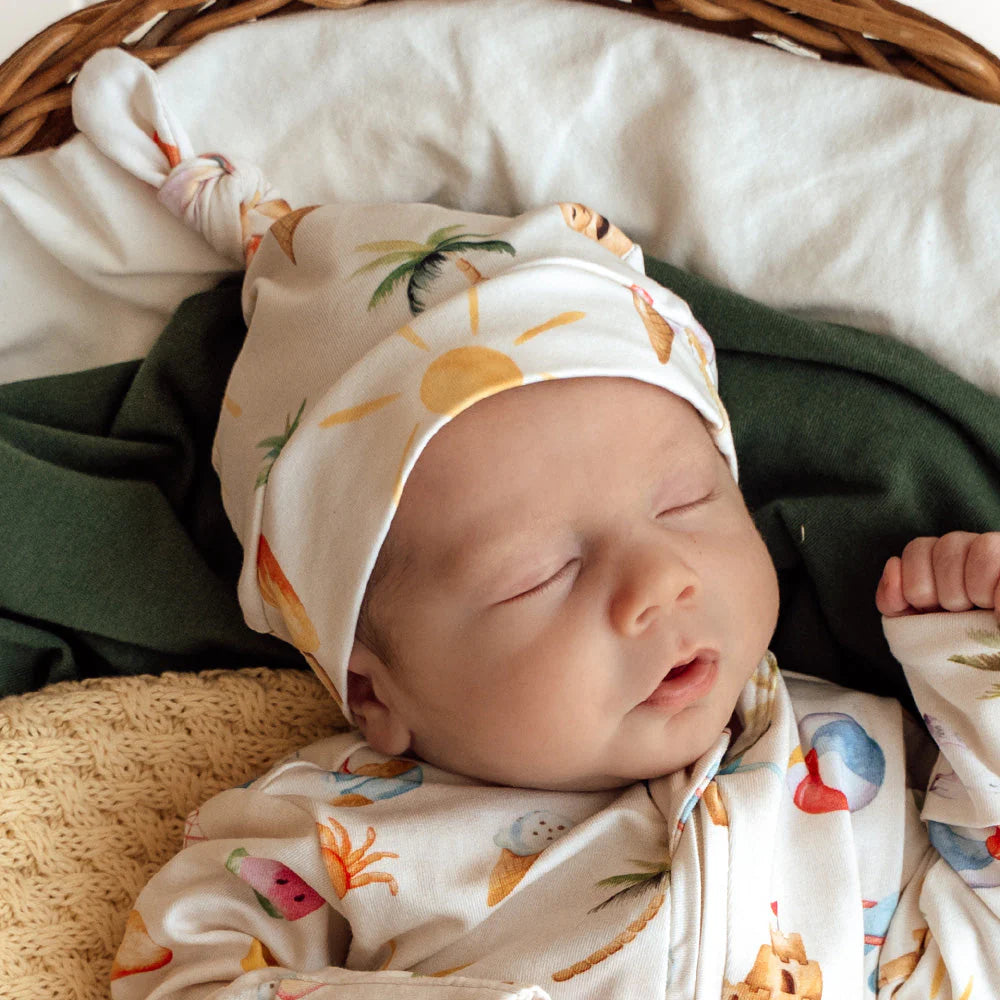 Snuggle Hunny - Beach Fun Organic Knotted Beanie