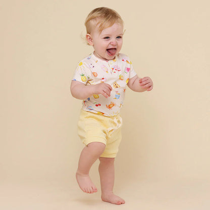 Snuggle Hunny - Beach Fun Short Sleeve Organic Bodysuit