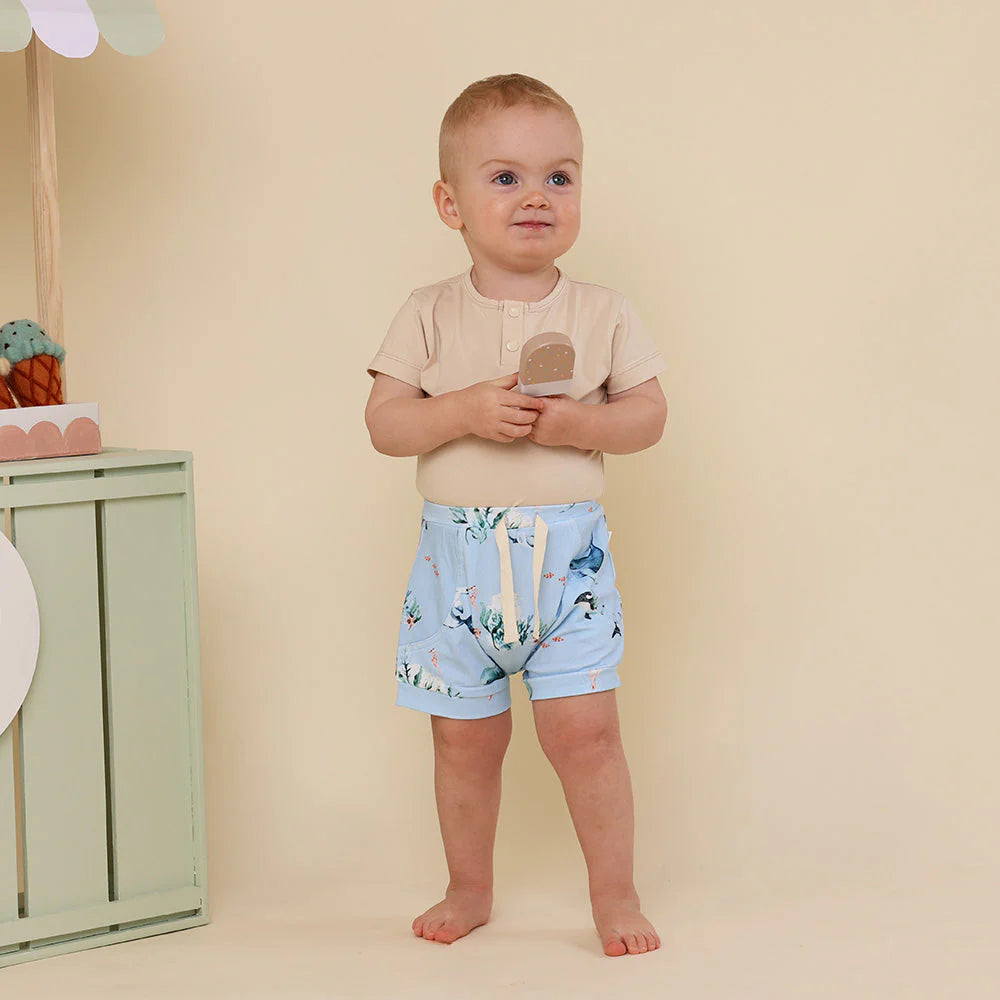 Snuggle Hunny - Blue Ocean Organic Shorts