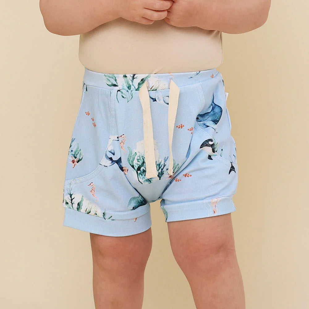 Snuggle Hunny - Blue Ocean Organic Shorts
