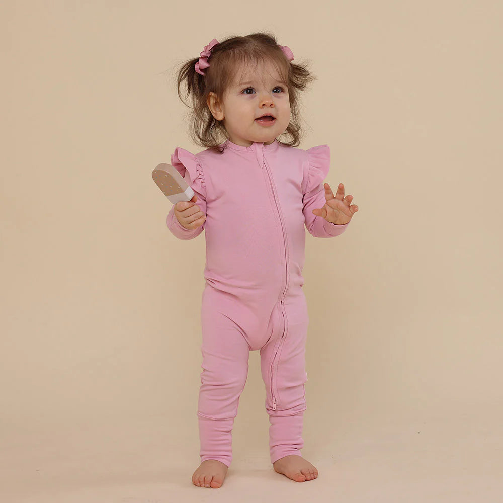 Bubblegum Organic Snugglesuit Convertible Romper