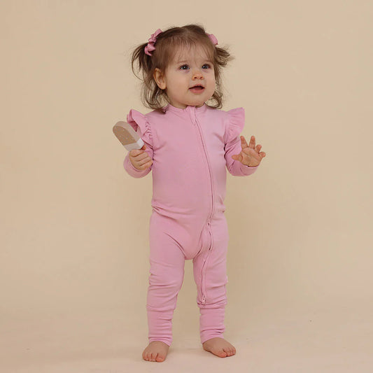 Bubblegum Organic Snugglesuit Convertible Romper