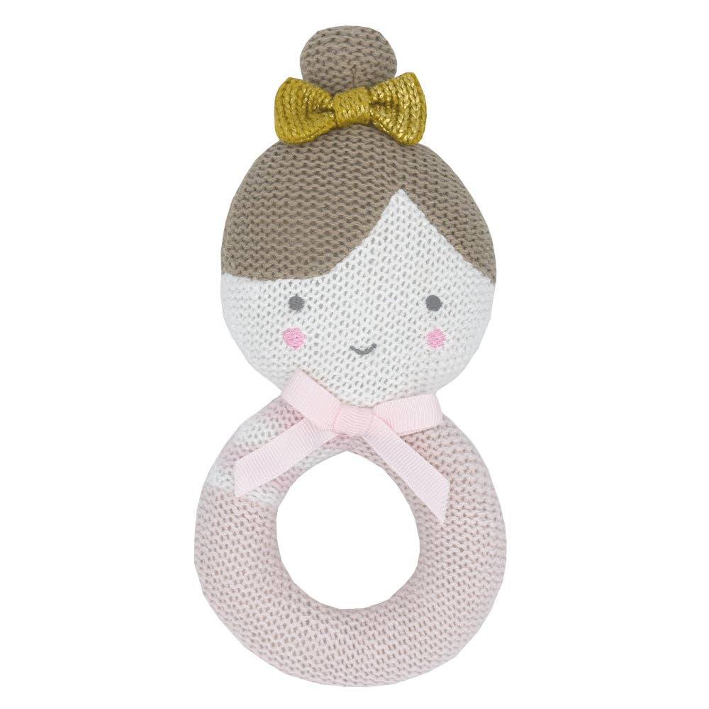 Living Textiles - Sophia the Ballerina Knitted Rattle