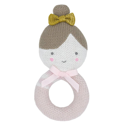 Living Textiles - Sophia the Ballerina Knitted Rattle