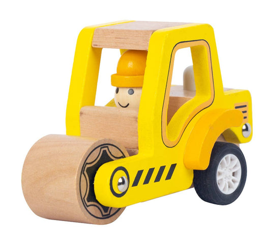 ToysLink - Wooden Pullback Road Roller