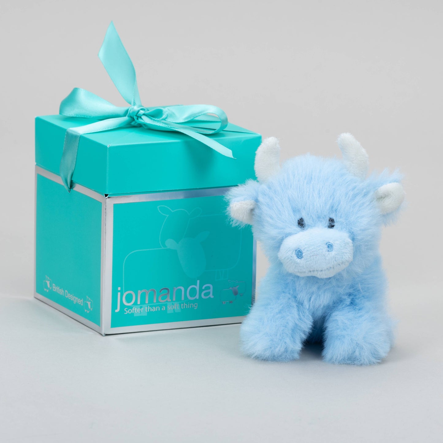 Baby Blue Mini Highland Cow Soft Toy COOllectible Cow