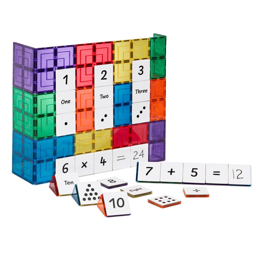 Learn and Grow Toys - Learn & Grow Magnetic Tile Topper - Numeracy Pack (40 Piece)