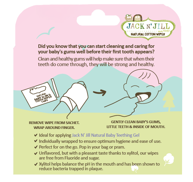 Jack N' Jill Kids - Natural Baby Gum & Tooth Wipes - 25 Pack