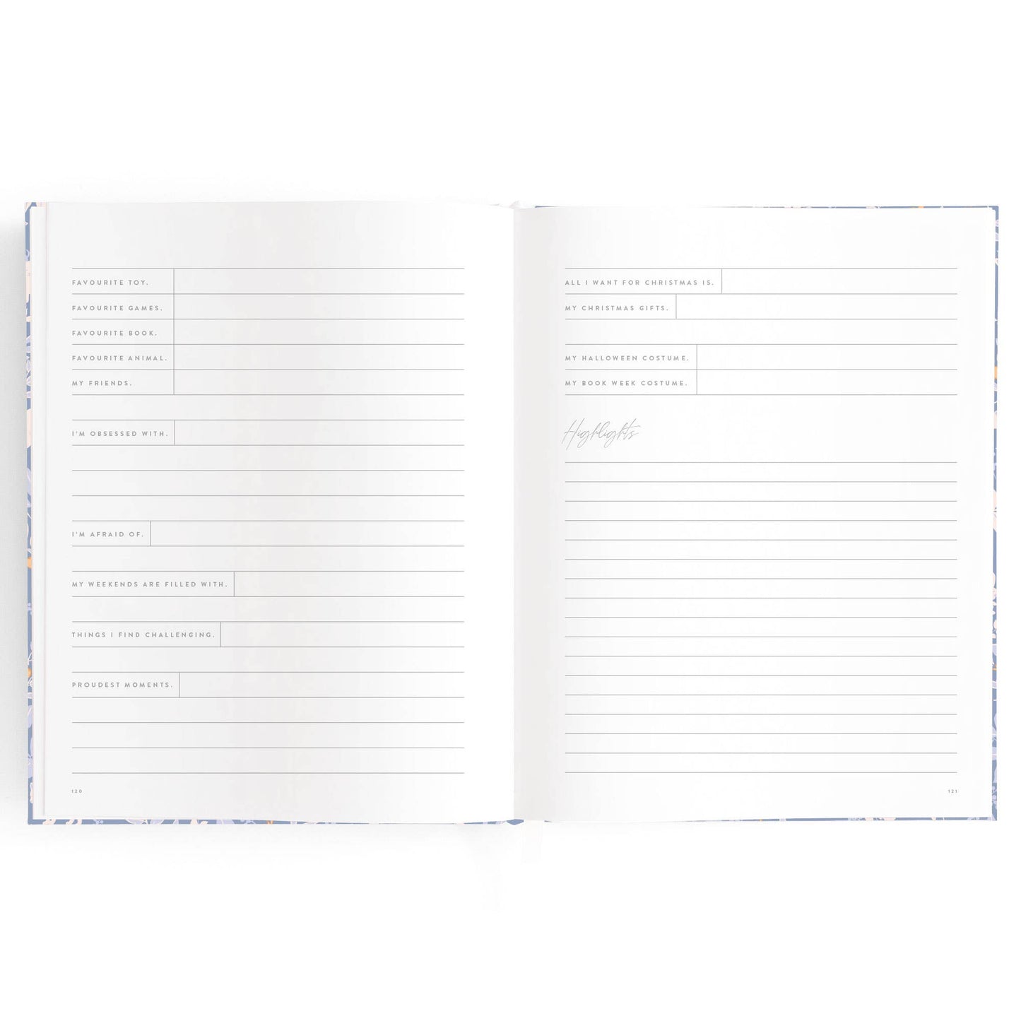 Fox & Fallow - Baby Book Forest Friends Cornflower