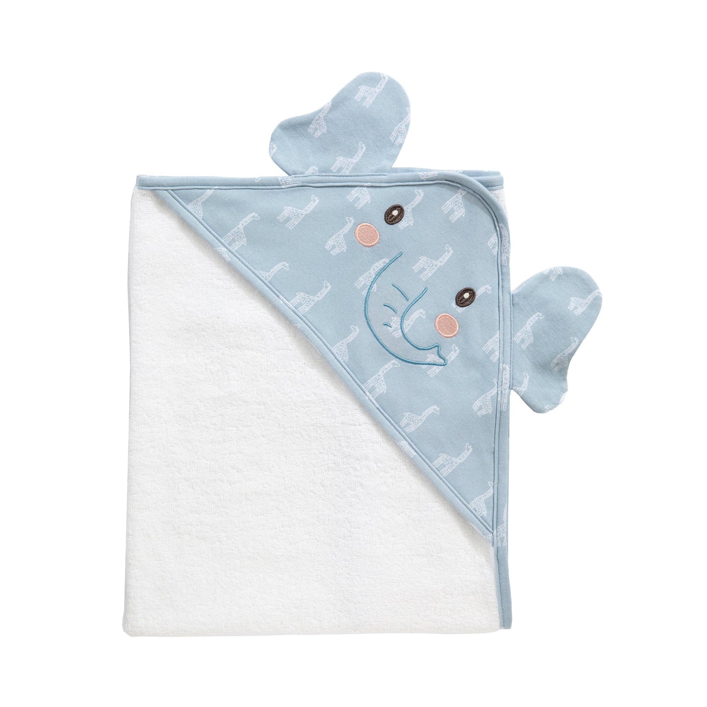 Living Textiles - Hooded Towel- Elephant - Wild Safari