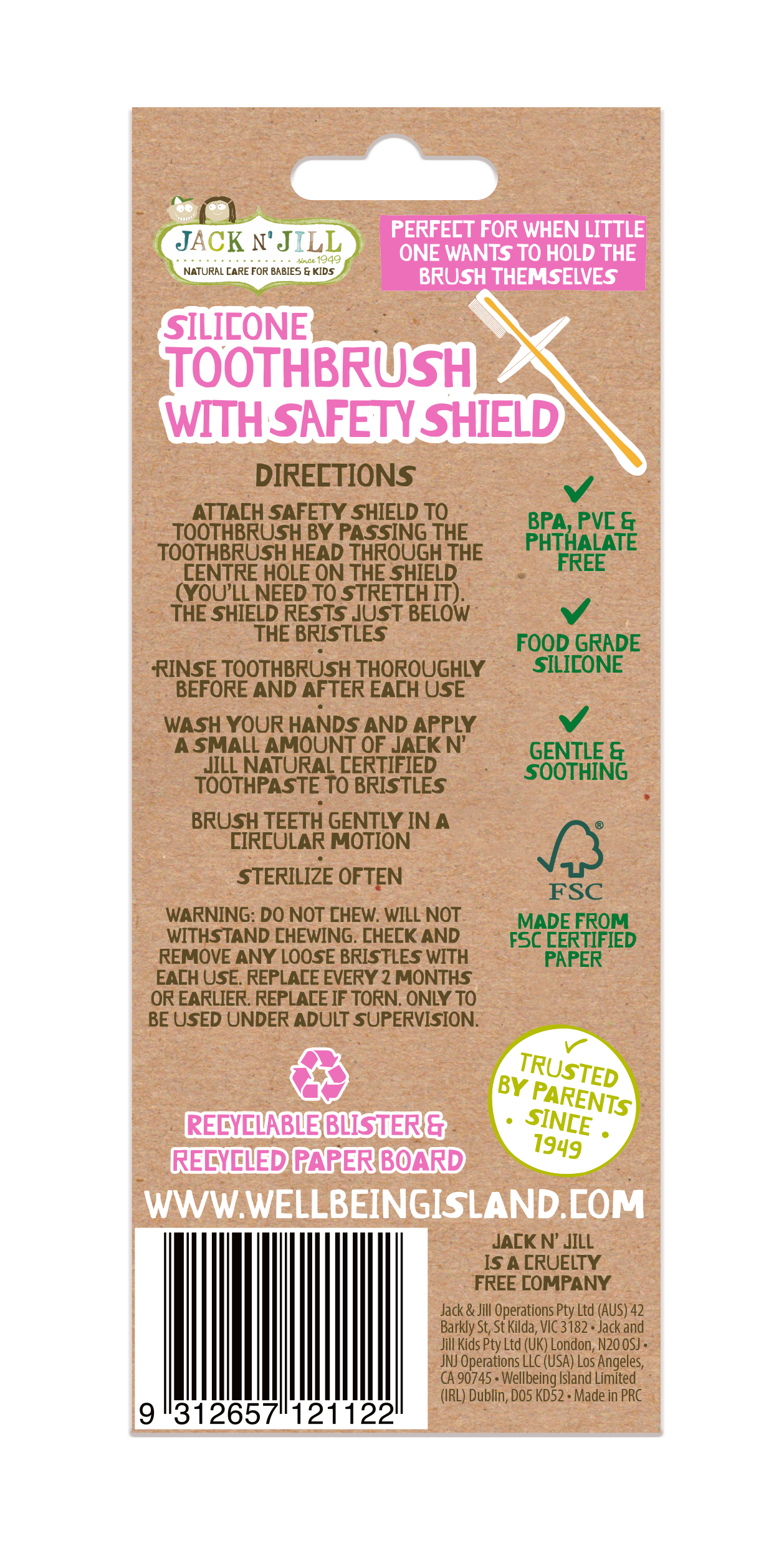 Jack N' Jill Kids - Jack N' Jill Silicone Toothbrush Stage 2