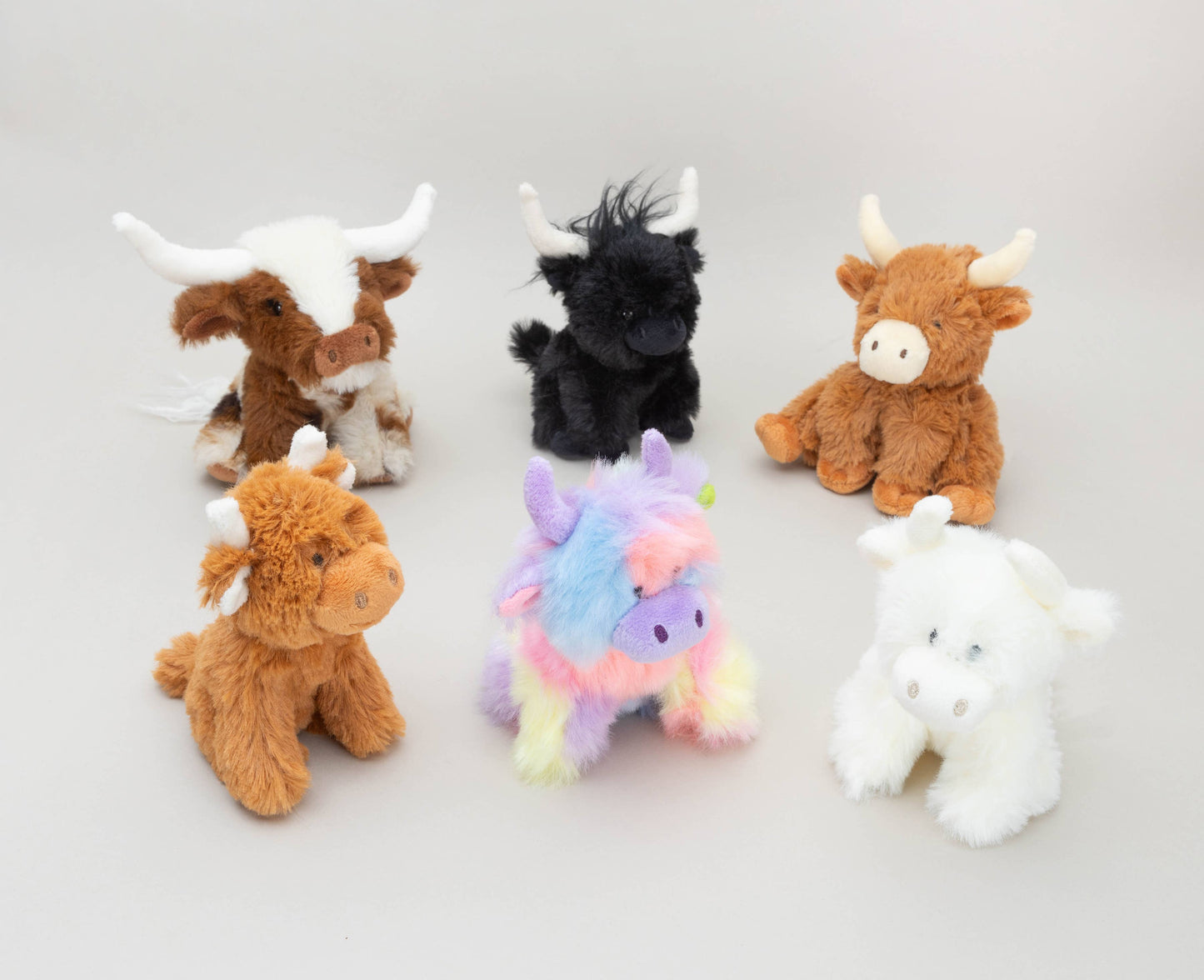 Black Mini Longhorn Highland Black Cow - 11cm