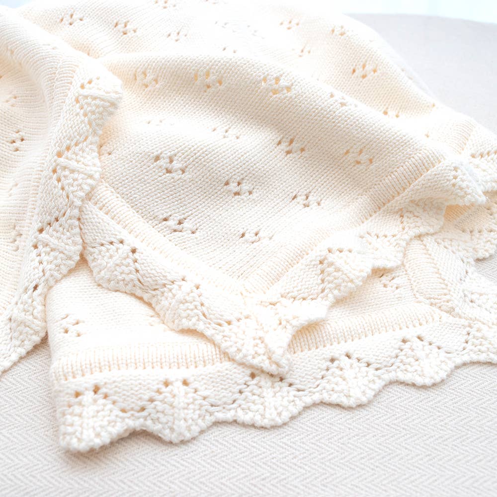 Living Textiles - Bamboo/Cotton Heirloom Baby Blanket