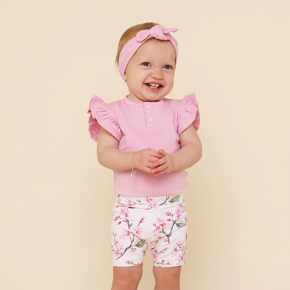 Snuggle Hunny - Cherry Blossom Organic Bike Shorts