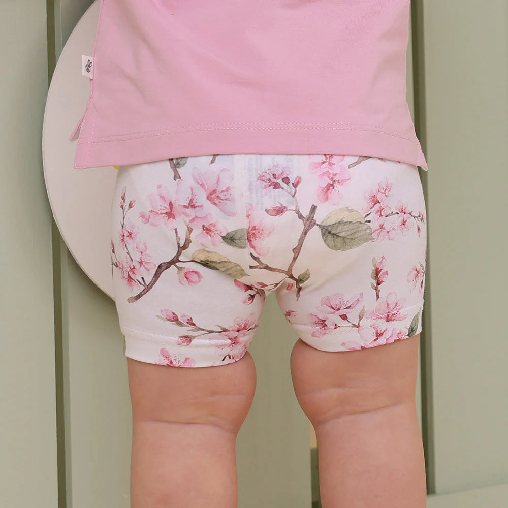 Snuggle Hunny - Cherry Blossom Organic Bike Shorts
