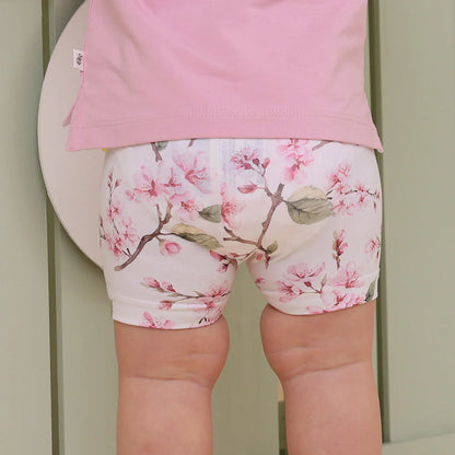 Snuggle Hunny - Cherry Blossom Organic Bike Shorts