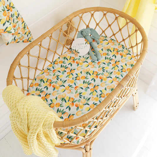 Snuggle Hunny - Citrus Squeeze Organic Bassinet Sheet / Change Pad Cover