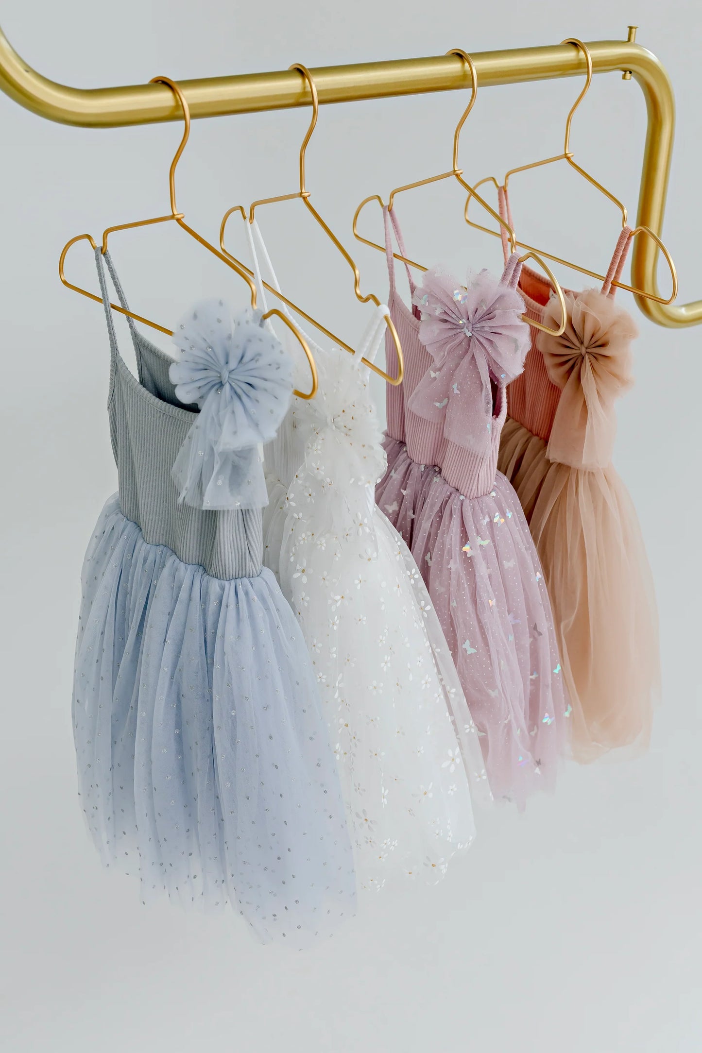 Confetti Kidz - Dusty Pink Ribbed Tulle Dress
