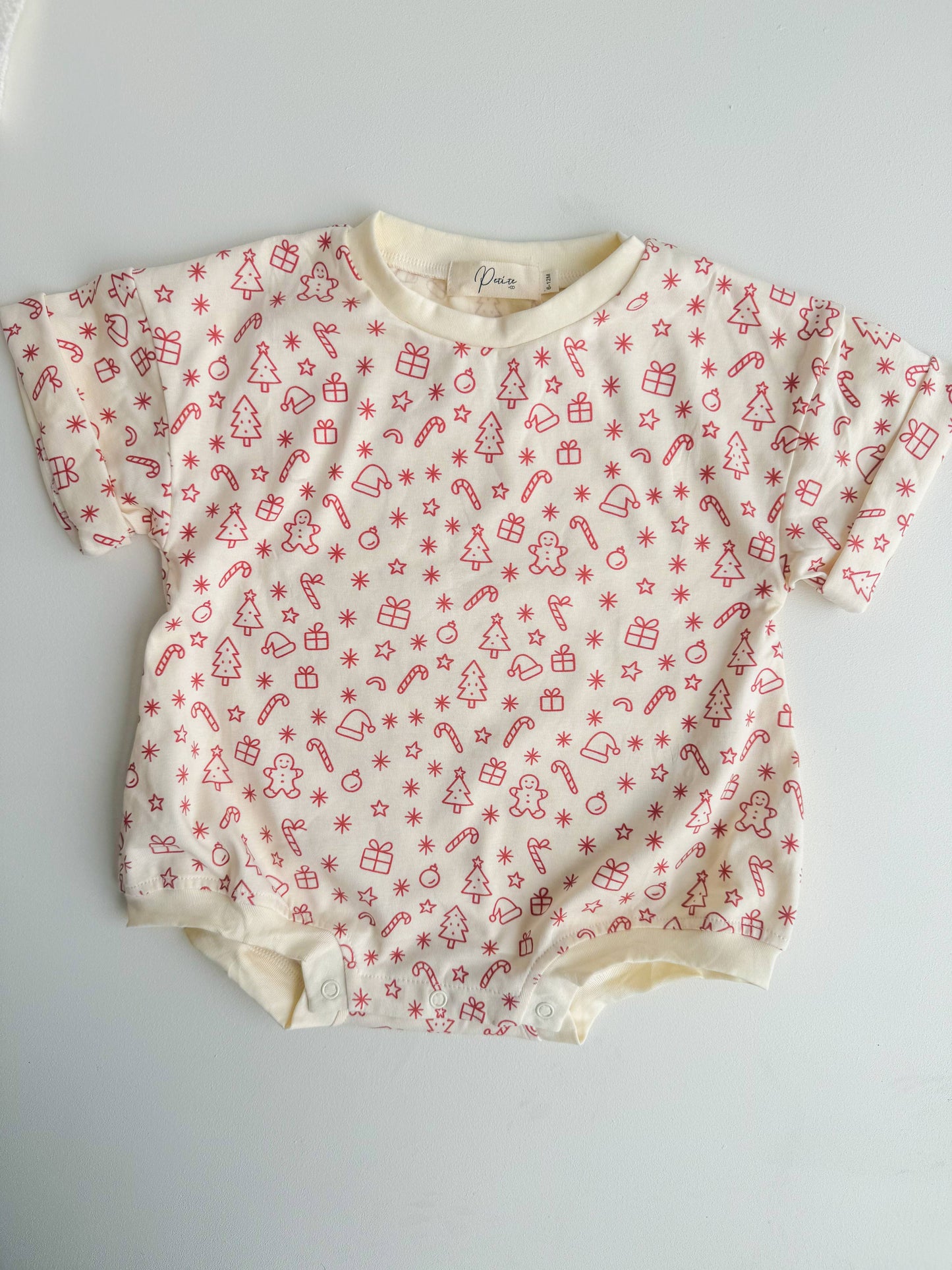 Petite + Co - CHRISTMAS PRINT | T-SHIRT ROMPER