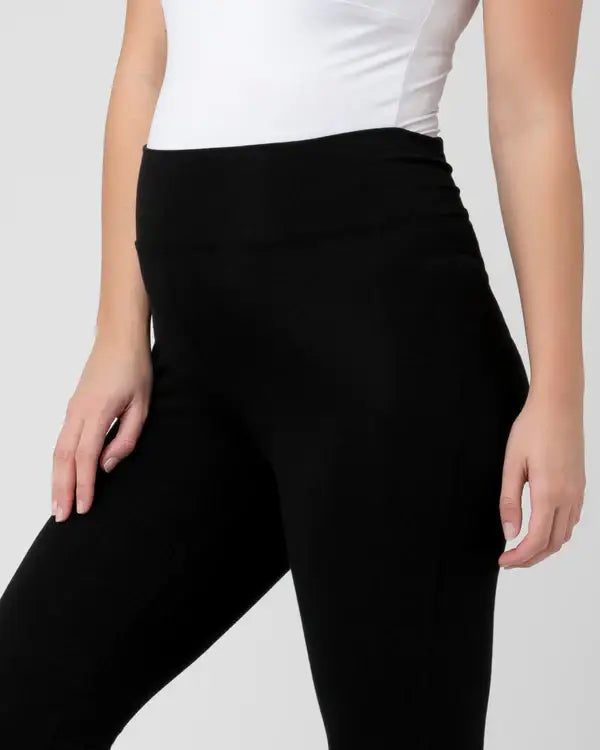 Ripe Maternity - Organic Jersey Flare Pant Black