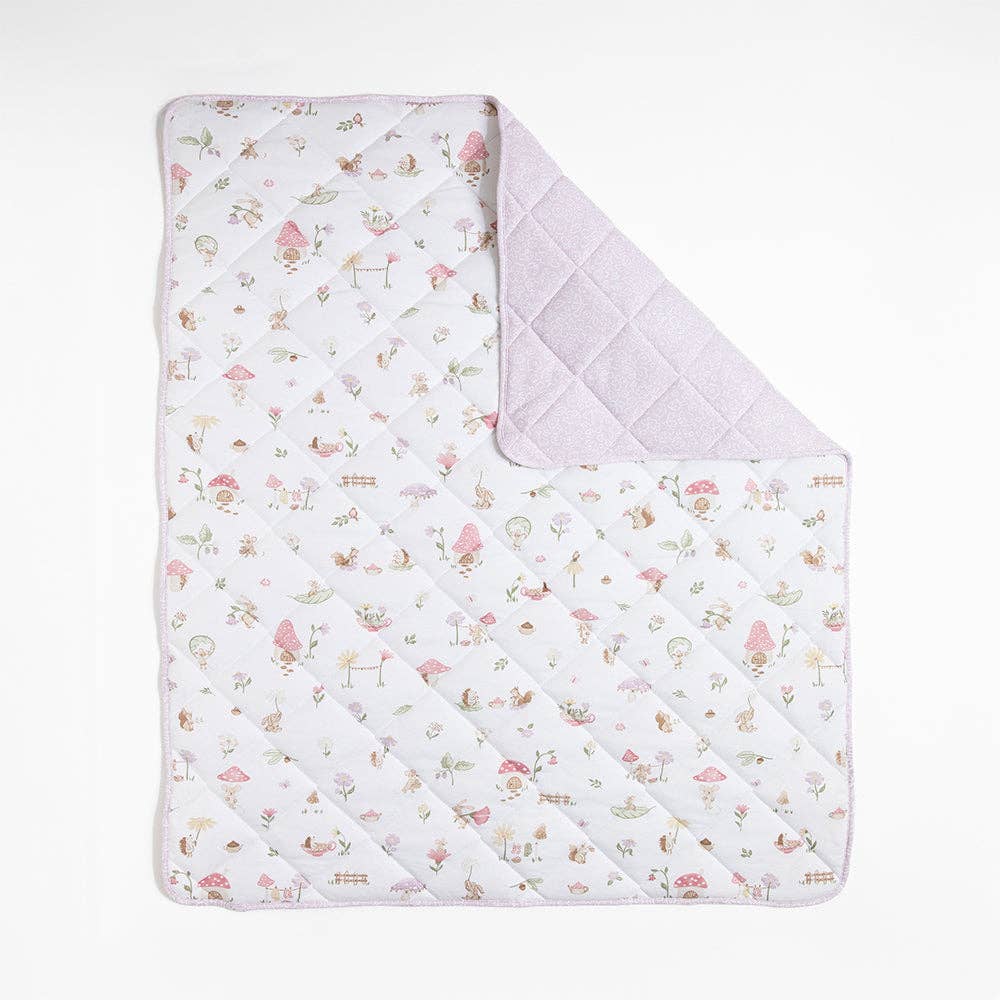 Living Textiles - Organic Reversible Cot Comforter - Whimsical Wonderland
