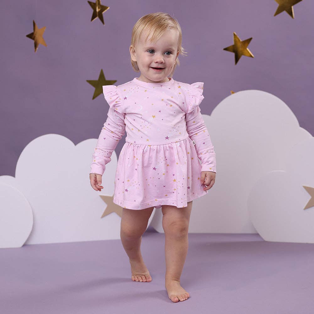 Snuggle Hunny - Twinkle Long Sleeve Organic Dress