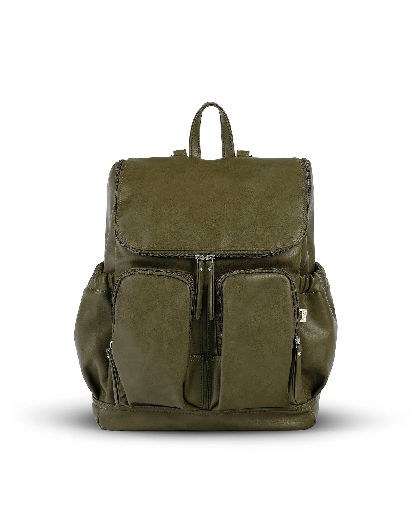 OiOi - Signature Nappy Backpack - Olive Vegan Leather