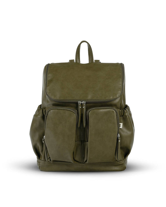 OiOi - Signature Nappy Backpack - Olive Vegan Leather
